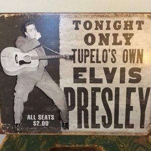 Elvis Presley Poster Vintage Tin